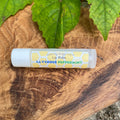 Lavender Peppermint lip Balm on a board